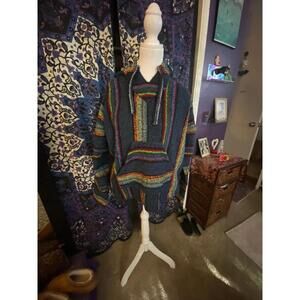 Hoodie Baja rainbow poncho hoodie